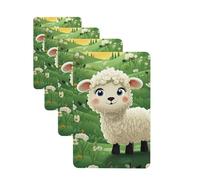 4 Pcs Car Air Fresheners Hanging Fragrance Scented Cards for SUV Cute Cartoon Sheep Car Aromatherapy Tablets Auto Interior Mirror Pendant for Bedroom Wardrobe Shoe Cabinet