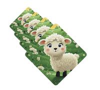 4 Pcs Car Air Fresheners Hanging Fragrance Scented Cards for SUV Cute Cartoon Sheep Car Aromatherapy Tablets Auto Interior Mirror Pendant for Bedroom Wardrobe Shoe Cabinet
