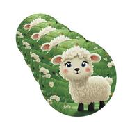 4 Pcs Car Air Fresheners Hanging Fragrance Scented Cards for SUV Cute Cartoon Sheep Car Aromatherapy Tablets Auto Interior Mirror Pendant for Bedroom Wardrobe Shoe Cabinet