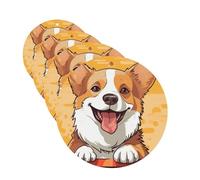 4 Pcs Car Air Fresheners Hanging Fragrance Scented Cards for SUV Cute corgi dog Car Aromatherapy Tablets Auto Interior Mirror Pendant for Bedroom Wardrobe Shoe Cabinet