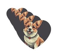 4 Pcs Car Air Fresheners Hanging Fragrance Scented Cards for SUV Cute corgi dog illustration Car Aromatherapy Tablets Auto Interior Mirror Pendant for Bedroom Wardrobe Shoe Cabinet