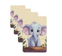 4 Pcs Car Air Fresheners Hanging Fragrance Scented Cards for SUV Cute elephant Car Aromatherapy Tablets Auto Interior Mirror Pendant for Bedroom Wardrobe Shoe Cabinet