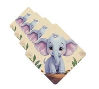 4 Pcs Car Air Fresheners Hanging Fragrance Scented Cards for SUV Cute elephant Car Aromatherapy Tablets Auto Interior Mirror Pendant for Bedroom Wardrobe Shoe Cabinet