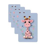 4 Pcs Car Air Fresheners Hanging Fragrance Scented Cards for SUV Cute Giraffe Car Aromatherapy Tablets Auto Interior Mirror Pendant for Bedroom Wardrobe Shoe Cabinet