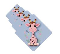 4 Pcs Car Air Fresheners Hanging Fragrance Scented Cards for SUV Cute Giraffe Car Aromatherapy Tablets Auto Interior Mirror Pendant for Bedroom Wardrobe Shoe Cabinet