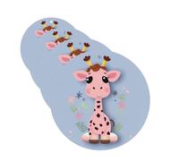 4 Pcs Car Air Fresheners Hanging Fragrance Scented Cards for SUV Cute Giraffe Car Aromatherapy Tablets Auto Interior Mirror Pendant for Bedroom Wardrobe Shoe Cabinet