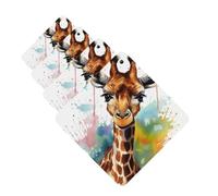 4 Pcs Car Air Fresheners Hanging Fragrance Scented Cards for SUV Cute giraffe watercolor Car Aromatherapy Tablets Auto Interior Mirror Pendant for Bedroom Wardrobe Shoe Cabinet