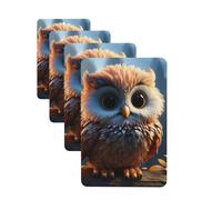 4 Pcs Car Air Fresheners Hanging Fragrance Scented Cards for SUV Cute owl Car Aromatherapy Tablets Auto Interior Mirror Pendant for Bedroom Wardrobe Shoe Cabinet