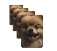 4 Pcs Car Air Fresheners Hanging Fragrance Scented Cards for SUV Cute Pomeranian Car Aromatherapy Tablets Auto Interior Mirror Pendant for Bedroom Wardrobe Shoe Cabinet