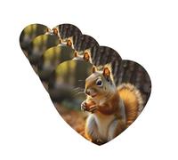 4 Pcs Car Air Fresheners Hanging Fragrance Scented Cards for SUV Cute Squirrel Eating Nuts Car Aromatherapy Tablets Auto Interior Mirror Pendant for Bedroom Wardrobe Shoe Cabinet