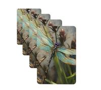 4 Pcs Car Air Fresheners Hanging Fragrance Scented Cards for SUV Dancing Dragonfly Car Aromatherapy Tablets Auto Interior Mirror Pendant for Bedroom Wardrobe Shoe Cabinet