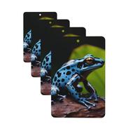 4 Pcs Car Air Fresheners Hanging Fragrance Scented Cards for SUV Dart Frog Blue Car Aromatherapy Tablets Auto Interior Mirror Pendant for Bedroom Wardrobe Shoe Cabinet