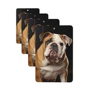 4 Pcs Car Air Fresheners Hanging Fragrance Scented Cards for SUV English-Bulldog Car Aromatherapy Tablets Auto Interior Mirror Pendant for Bedroom Wardrobe Shoe Cabinet