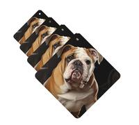 4 Pcs Car Air Fresheners Hanging Fragrance Scented Cards for SUV English-Bulldog Car Aromatherapy Tablets Auto Interior Mirror Pendant for Bedroom Wardrobe Shoe Cabinet