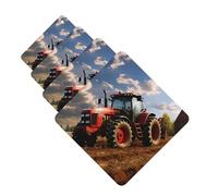 4 Pcs Car Air Fresheners Hanging Fragrance Scented Cards for SUV Fantasy Farm Tractor Car Aromatherapy Tablets Auto Interior Mirror Pendant for Bedroom Wardrobe Shoe Cabinet