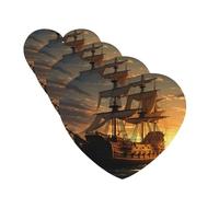 4 Pcs Car Air Fresheners Hanging Fragrance Scented Cards for SUV Fantasy pirate ship Car Aromatherapy Tablets Auto Interior Mirror Pendant for Bedroom Wardrobe Shoe Cabinet