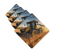 4 Pcs Car Air Fresheners Hanging Fragrance Scented Cards for SUV Farm Tractor Harvest Car Aromatherapy Tablets Auto Interior Mirror Pendant for Bedroom Wardrobe Shoe Cabinet