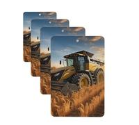 4 Pcs Car Air Fresheners Hanging Fragrance Scented Cards for SUV Farm Tractor Harvest Car Aromatherapy Tablets Auto Interior Mirror Pendant for Bedroom Wardrobe Shoe Cabinet