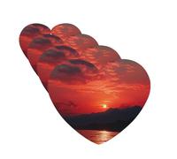 4 Pcs Car Air Fresheners Hanging Fragrance Scented Cards for SUV Fiery red sunset Car Aromatherapy Tablets Auto Interior Mirror Pendant for Bedroom Wardrobe Shoe Cabinet