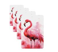 4 Pcs Car Air Fresheners Hanging Fragrance Scented Cards for SUV Flamingo Watercolor Car Aromatherapy Tablets Auto Interior Mirror Pendant for Bedroom Wardrobe Shoe Cabinet