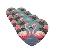 4 Pcs Car Air Fresheners Hanging Fragrance Scented Cards for SUV Flock of Tropical Flamingos Car Aromatherapy Tablets Auto Interior Mirror Pendant for Bedroom Wardrobe Shoe Cabinet