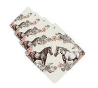 4 Pcs Car Air Fresheners Hanging Fragrance Scented Cards for SUV Flowers and horses hand drawn Car Aromatherapy Tablets Auto Interior Mirror Pendant for Bedroom Wardrobe Shoe Cabinet