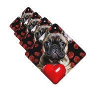 4 Pcs Car Air Fresheners Hanging Fragrance Scented Cards for SUV French Bulldog Holding Car Aromatherapy Tablets Auto Interior Mirror Pendant for Bedroom Wardrobe Shoe Cabinet