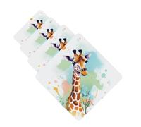 4 Pcs Car Air Fresheners Hanging Fragrance Scented Cards for SUV Giraffe art illustration Car Aromatherapy Tablets Auto Interior Mirror Pendant for Bedroom Wardrobe Shoe Cabinet