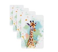4 Pcs Car Air Fresheners Hanging Fragrance Scented Cards for SUV Giraffe art illustration Car Aromatherapy Tablets Auto Interior Mirror Pendant for Bedroom Wardrobe Shoe Cabinet