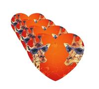 4 Pcs Car Air Fresheners Hanging Fragrance Scented Cards for SUV Giraffe wearing sunglasses Car Aromatherapy Tablets Auto Interior Mirror Pendant for Bedroom Wardrobe Shoe Cabinet