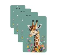 4 Pcs Car Air Fresheners Hanging Fragrance Scented Cards for SUV Giraffe with flowers Car Aromatherapy Tablets Auto Interior Mirror Pendant for Bedroom Wardrobe Shoe Cabinet