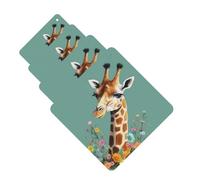 4 Pcs Car Air Fresheners Hanging Fragrance Scented Cards for SUV Giraffe with flowers Car Aromatherapy Tablets Auto Interior Mirror Pendant for Bedroom Wardrobe Shoe Cabinet