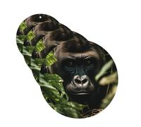 4 Pcs Car Air Fresheners Hanging Fragrance Scented Cards for SUV Gorilla Landscape Car Aromatherapy Tablets Auto Interior Mirror Pendant for Bedroom Wardrobe Shoe Cabinet