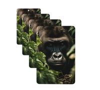 4 Pcs Car Air Fresheners Hanging Fragrance Scented Cards for SUV Gorilla Landscape Car Aromatherapy Tablets Auto Interior Mirror Pendant for Bedroom Wardrobe Shoe Cabinet