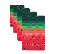 4 Pcs Car Air Fresheners Hanging Fragrance Scented Cards for SUV Gradient Watermelon Car Aromatherapy Tablets Auto Interior Mirror Pendant for Bedroom Wardrobe Shoe Cabinet