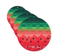 4 Pcs Car Air Fresheners Hanging Fragrance Scented Cards for SUV Gradient Watermelon Car Aromatherapy Tablets Auto Interior Mirror Pendant for Bedroom Wardrobe Shoe Cabinet