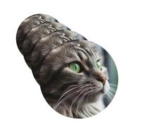 4 Pcs Car Air Fresheners Hanging Fragrance Scented Cards for SUV Gray Cat with Green Eyes Car Aromatherapy Tablets Auto Interior Mirror Pendant for Bedroom Wardrobe Shoe Cabinet