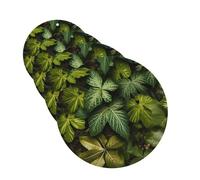 4 Pcs Car Air Fresheners Hanging Fragrance Scented Cards for SUV Green leaves and plants Car Aromatherapy Tablets Auto Interior Mirror Pendant for Bedroom Wardrobe Shoe Cabinet
