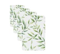 4 Pcs Car Air Fresheners Hanging Fragrance Scented Cards for SUV Green Leaves Car Aromatherapy Tablets Auto Interior Mirror Pendant for Bedroom Wardrobe Shoe Cabinet