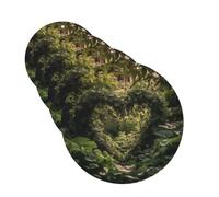 4 Pcs Car Air Fresheners Hanging Fragrance Scented Cards for SUV Green Leaves Heart Shape Car Aromatherapy Tablets Auto Interior Mirror Pendant for Bedroom Wardrobe Shoe Cabinet