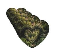4 Pcs Car Air Fresheners Hanging Fragrance Scented Cards for SUV Green Leaves Heart Shape Car Aromatherapy Tablets Auto Interior Mirror Pendant for Bedroom Wardrobe Shoe Cabinet