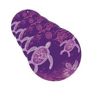 4 Pcs Car Air Fresheners Hanging Fragrance Scented Cards for SUV Hawaii with purple sea turtle Car Aromatherapy Tablets Auto Interior Mirror Pendant for Bedroom Wardrobe Shoe Cabinet