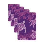 4 Pcs Car Air Fresheners Hanging Fragrance Scented Cards for SUV Hawaii with purple sea turtle Car Aromatherapy Tablets Auto Interior Mirror Pendant for Bedroom Wardrobe Shoe Cabinet