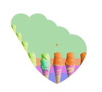 4 Pcs Car Air Fresheners Hanging Fragrance Scented Cards for SUV Ice cream rainbow gradient Car Aromatherapy Tablets Auto Interior Mirror Pendant for Bedroom Wardrobe Shoe Cabinet