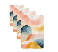 4 Pcs Car Air Fresheners Hanging Fragrance Scented Cards for SUV Layered Watercolor Car Aromatherapy Tablets Auto Interior Mirror Pendant for Bedroom Wardrobe Shoe Cabinet