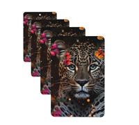 4 Pcs Car Air Fresheners Hanging Fragrance Scented Cards for SUV Leopard and Butterfly Car Aromatherapy Tablets Auto Interior Mirror Pendant for Bedroom Wardrobe Shoe Cabinet