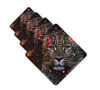 4 Pcs Car Air Fresheners Hanging Fragrance Scented Cards for SUV Leopard and Butterfly Car Aromatherapy Tablets Auto Interior Mirror Pendant for Bedroom Wardrobe Shoe Cabinet