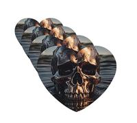 4 Pcs Car Air Fresheners Hanging Fragrance Scented Cards for SUV Metal Skull Car Aromatherapy Tablets Auto Interior Mirror Pendant for Bedroom Wardrobe Shoe Cabinet