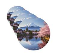4 Pcs Car Air Fresheners Hanging Fragrance Scented Cards for SUV Mount Fuji Cherry Blossom Trees Car Aromatherapy Tablets Auto Interior Mirror Pendant for Bedroom Wardrobe Shoe Cabinet