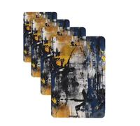 4 Pcs Car Air Fresheners Hanging Fragrance Scented Cards for SUV Navy Blue Color Car Aromatherapy Tablets Auto Interior Mirror Pendant for Bedroom Wardrobe Shoe Cabinet